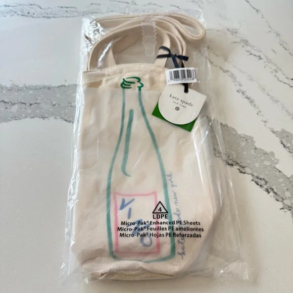 Kate Spade x Target Wine Embroidered Canvas Tote Bag - Picture 5 of 5